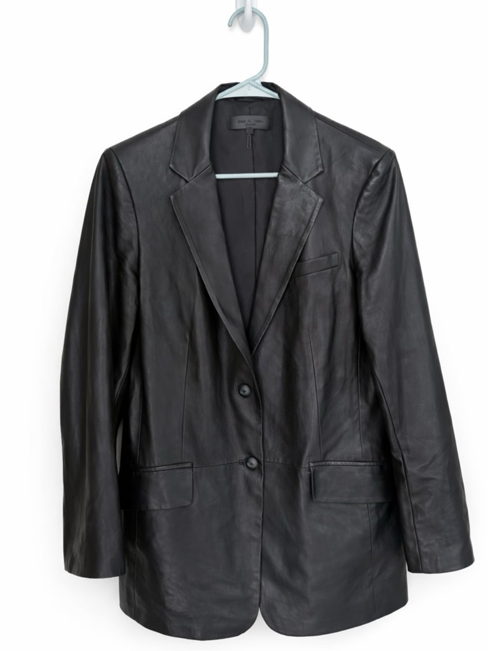 rag & bone Black Leather Blazer Jacket